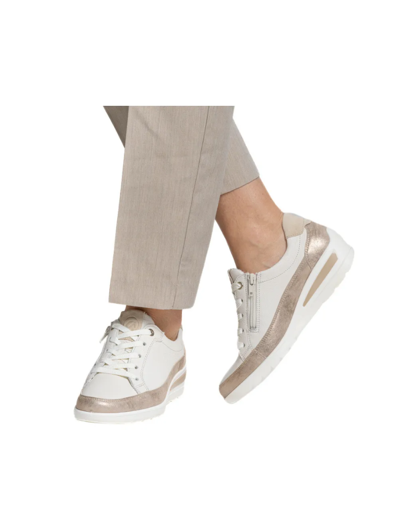 ARA dámské polobotky na klínku širší kožené bílé | 12-50601-09 Zürich