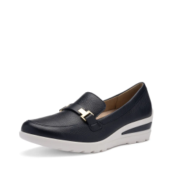 ARA dámské mokasíny na klínku širší kožené modré | 12-50630-02 Zürich