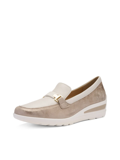 ARA dámské mokasíny na klínku širší kožené bílé | 12-50630-05 Zürich