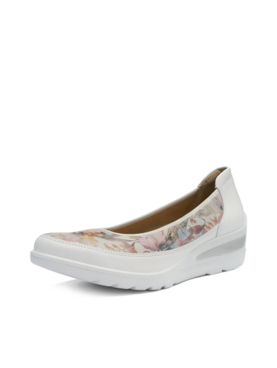 ARA dámské baleríny na klínku širší kožené bílé | 12-50664-24 Zürich