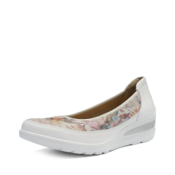 ARA dámské baleríny na klínku širší kožené bílé | 12-50664-24 Zürich