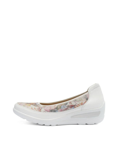 ARA dámské baleríny na klínku širší kožené bílé | 12-50664-24 Zürich