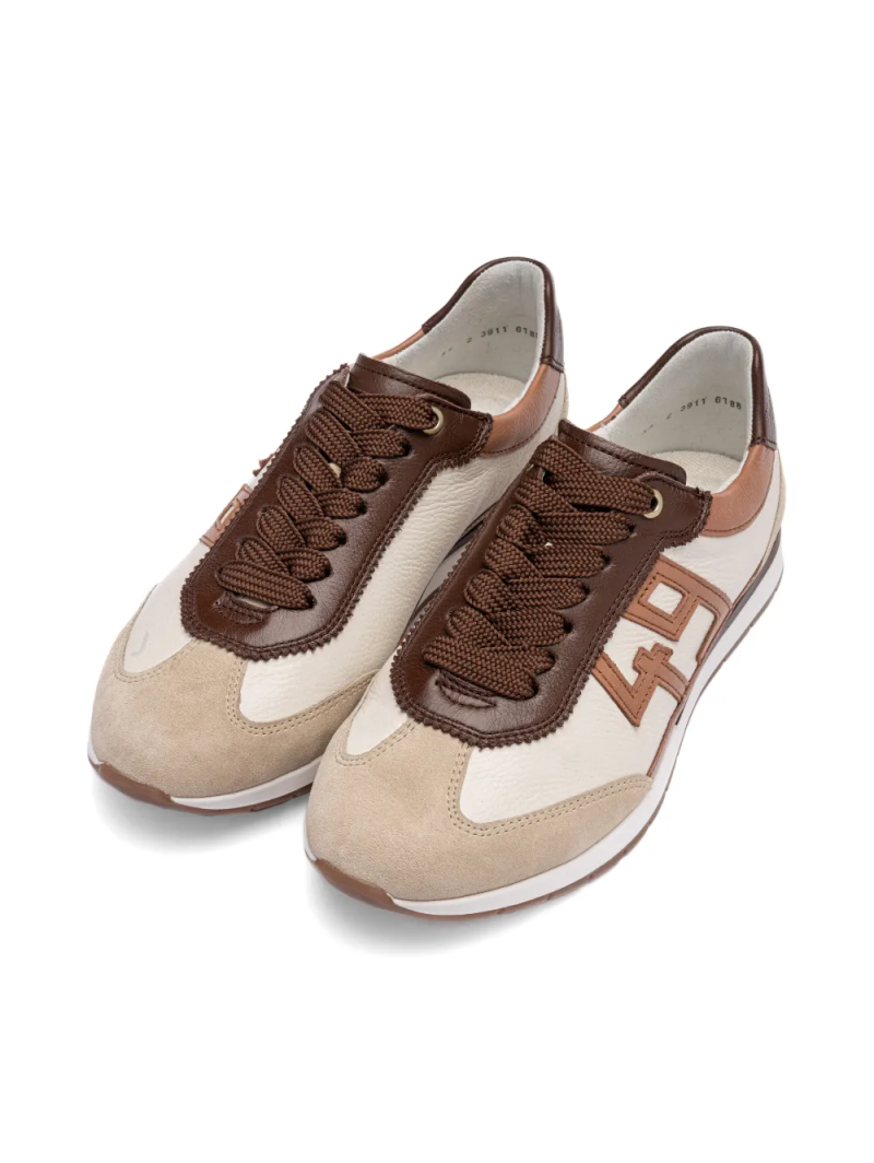 ARA dámské tenisky kožené hnědobéžové | 12-50902-08 Portofino