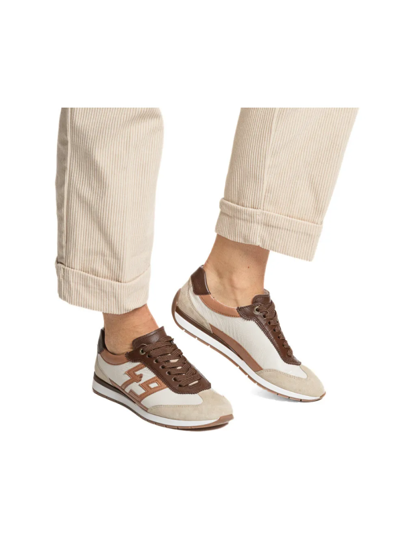 ARA dámské tenisky kožené hnědobéžové | 12-50902-08 Portofino