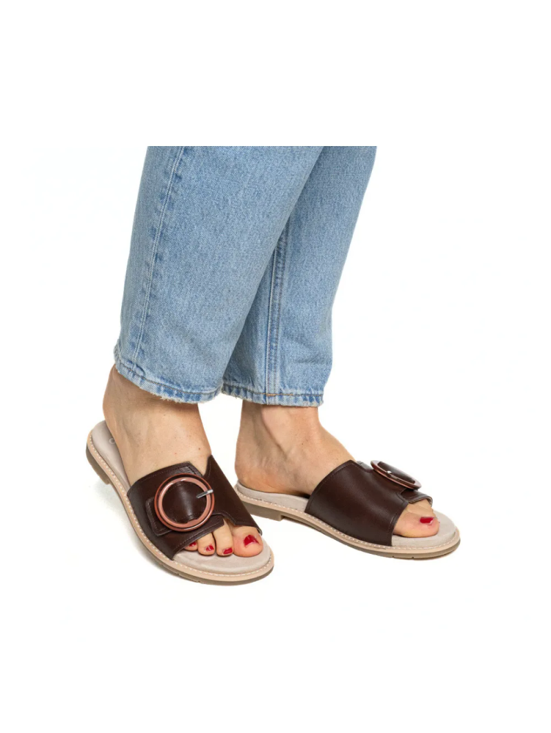 ARA dámské pantofle kožené hnědé | 12-53602-03 Elba