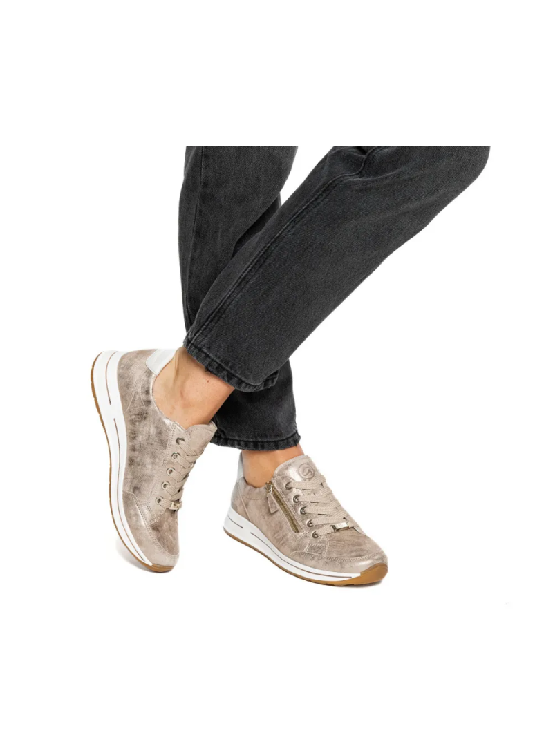 ARA dámské tenisky širší kožené béžové | 12-54801-75 Osaka